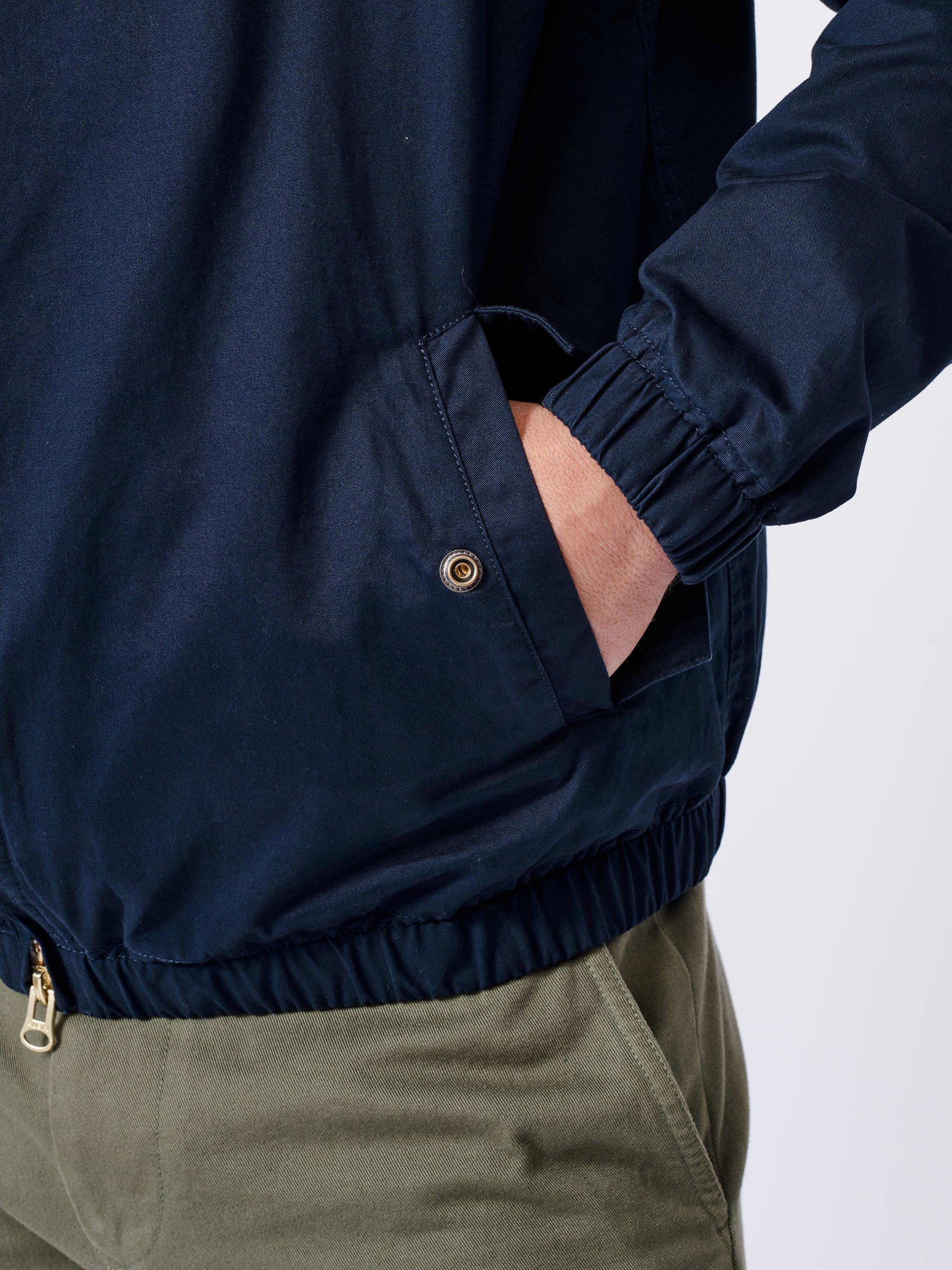 Product image 6 of 9, which shows Aubin Kirkmond Cotton Windbreaker Jacket, Navy, S