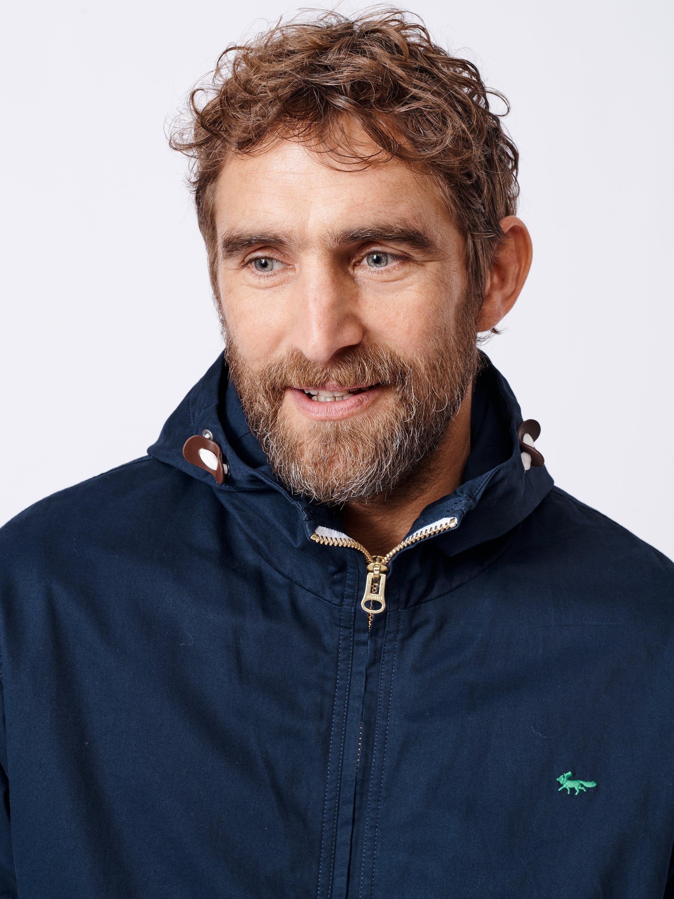 Product image 7 of 9, which shows Aubin Kirkmond Cotton Windbreaker Jacket, Navy, S