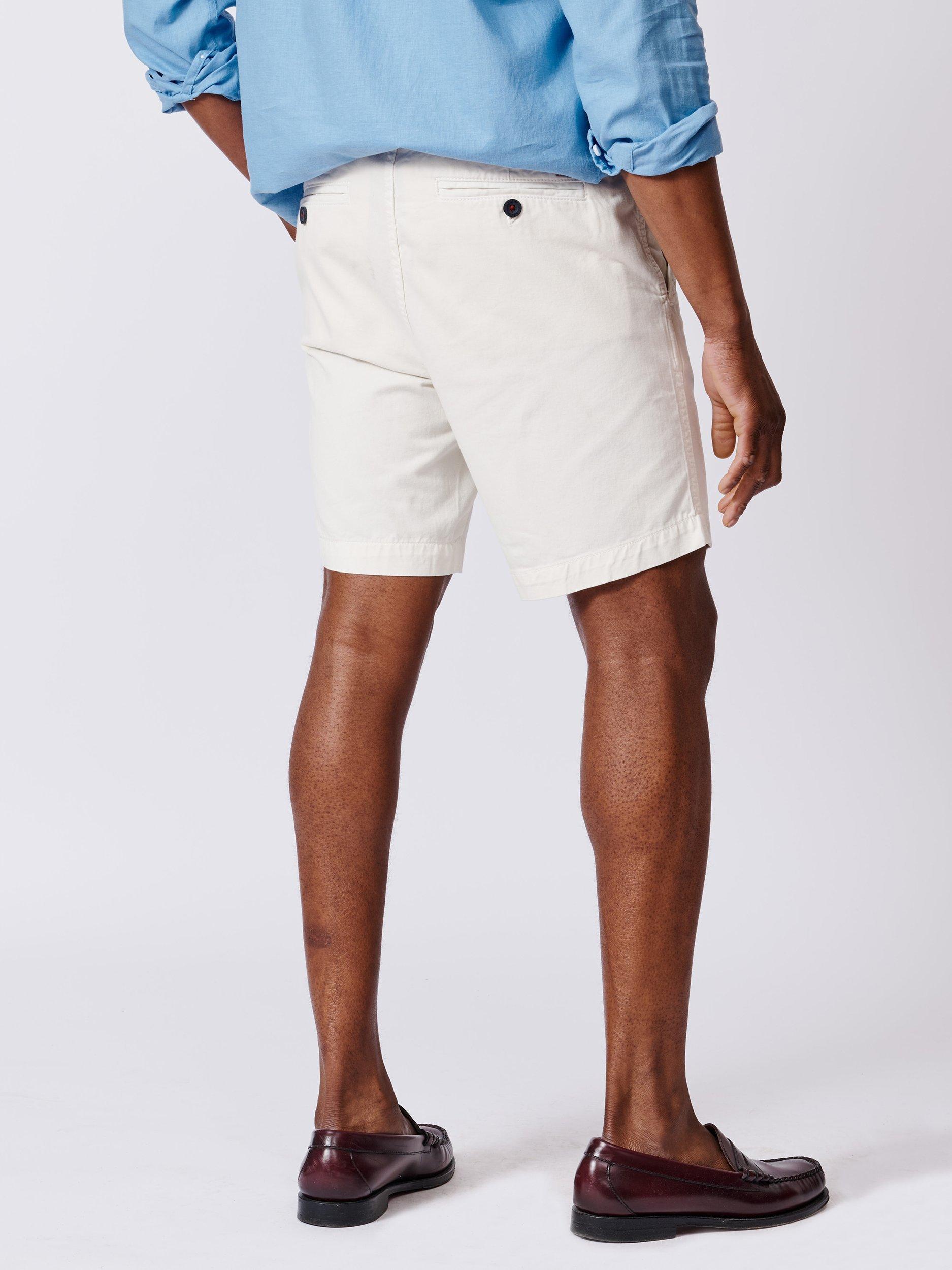 Product image 2 of 5, which shows Aubin Stamford Cotton Regular Fit Chino Shorts, Ecru, 30