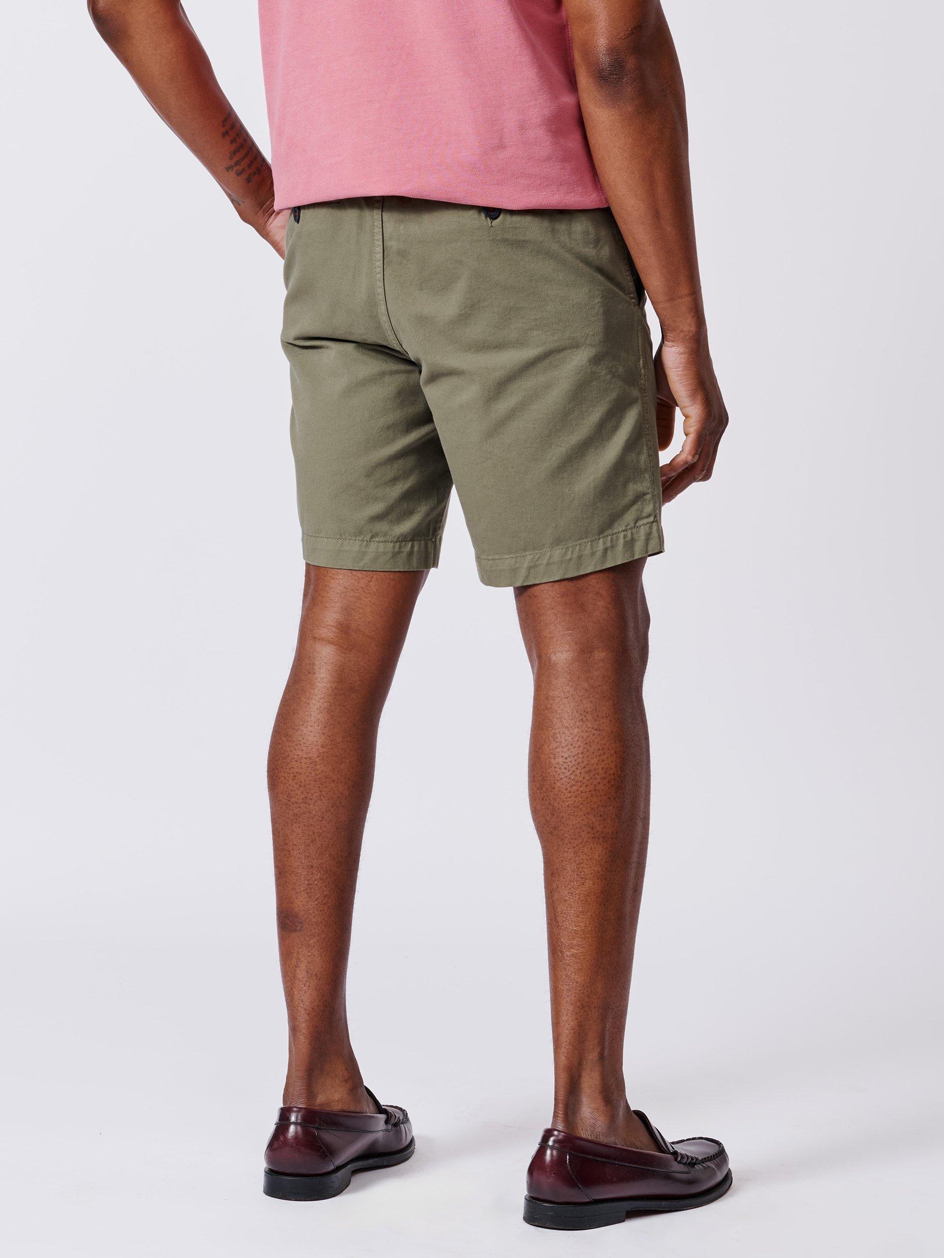 Product image 2 of 5, which shows Aubin Stamford Cotton Regular Fit Chino Shorts, Washed Khaki, 30