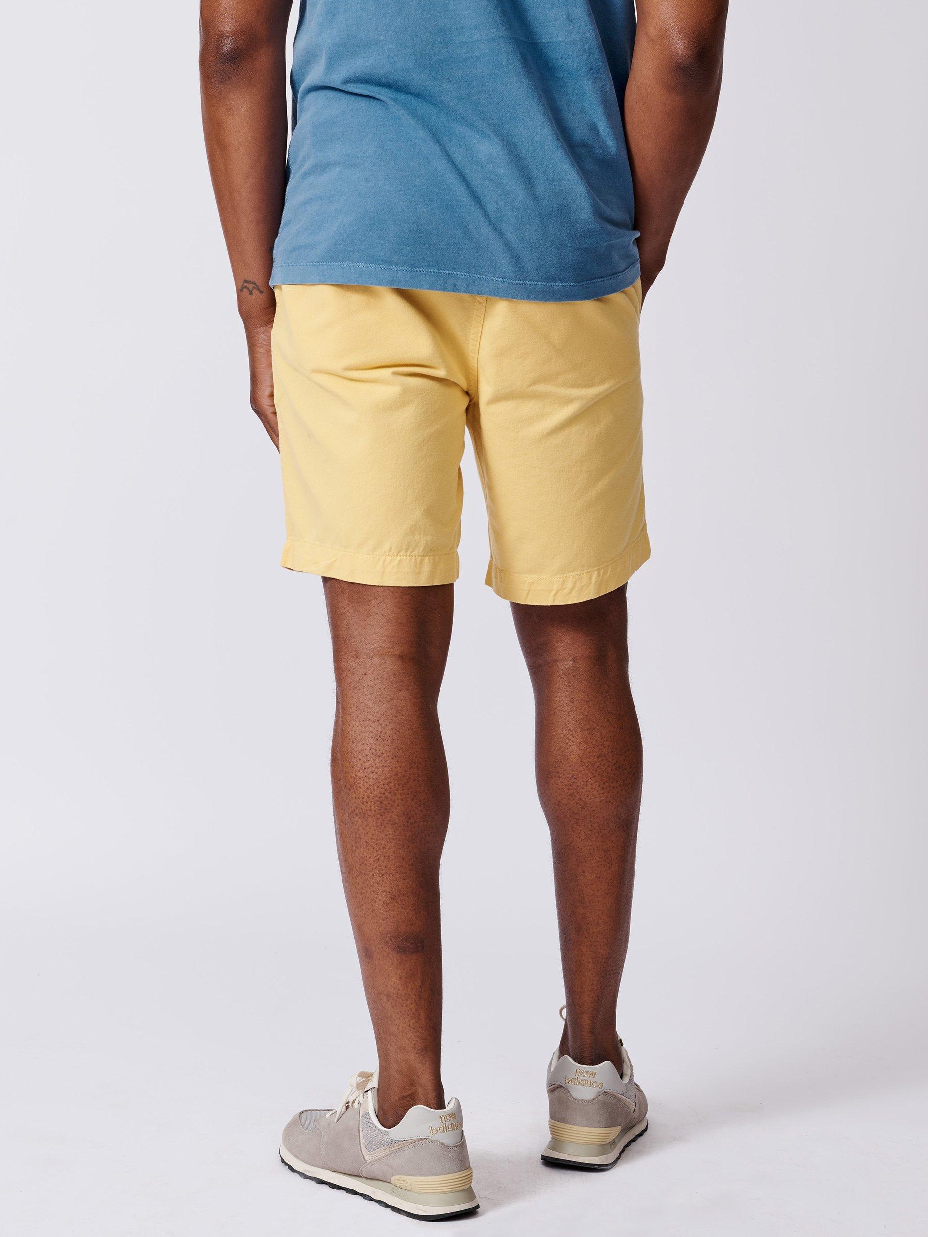 Product image 2 of 5, which shows Aubin Stamford Cotton Regular Fit Chino Shorts, Yolk, 30