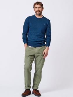 Aubin Fulney Cotton Cashmere Crew Jumper - view 2, Navy