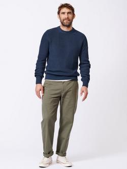 Aubin Martin Rib Knit Crew Neck Jumper - view 2, Navy