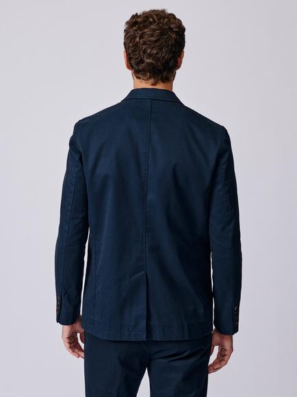 Aubin Mareham Patch Pocket Suit Jacket - view 2, Navy