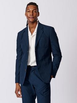 Aubin Tailored Fit Cotton Blend Suit Jacket, Navy