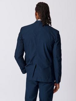 Aubin Tailored Fit Cotton Blend Suit Jacket - view 2, Navy