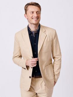 Aubin Mareham Patch Pocket Blazer, Sand