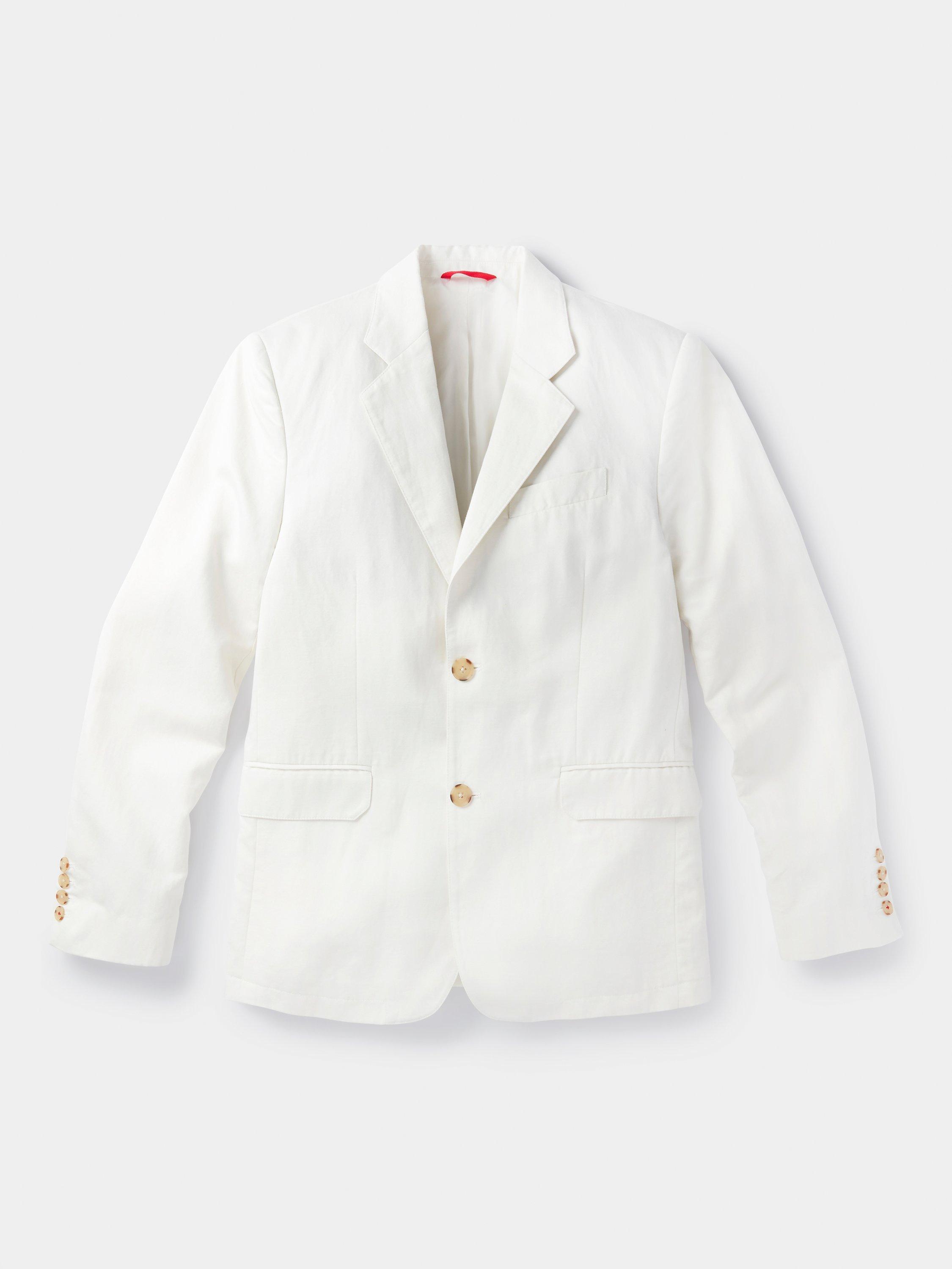 Product image 6 of 7, which shows Aubin Pasmore Tailored Fit Linen Blend Suit Jacket, Vintage White, 40