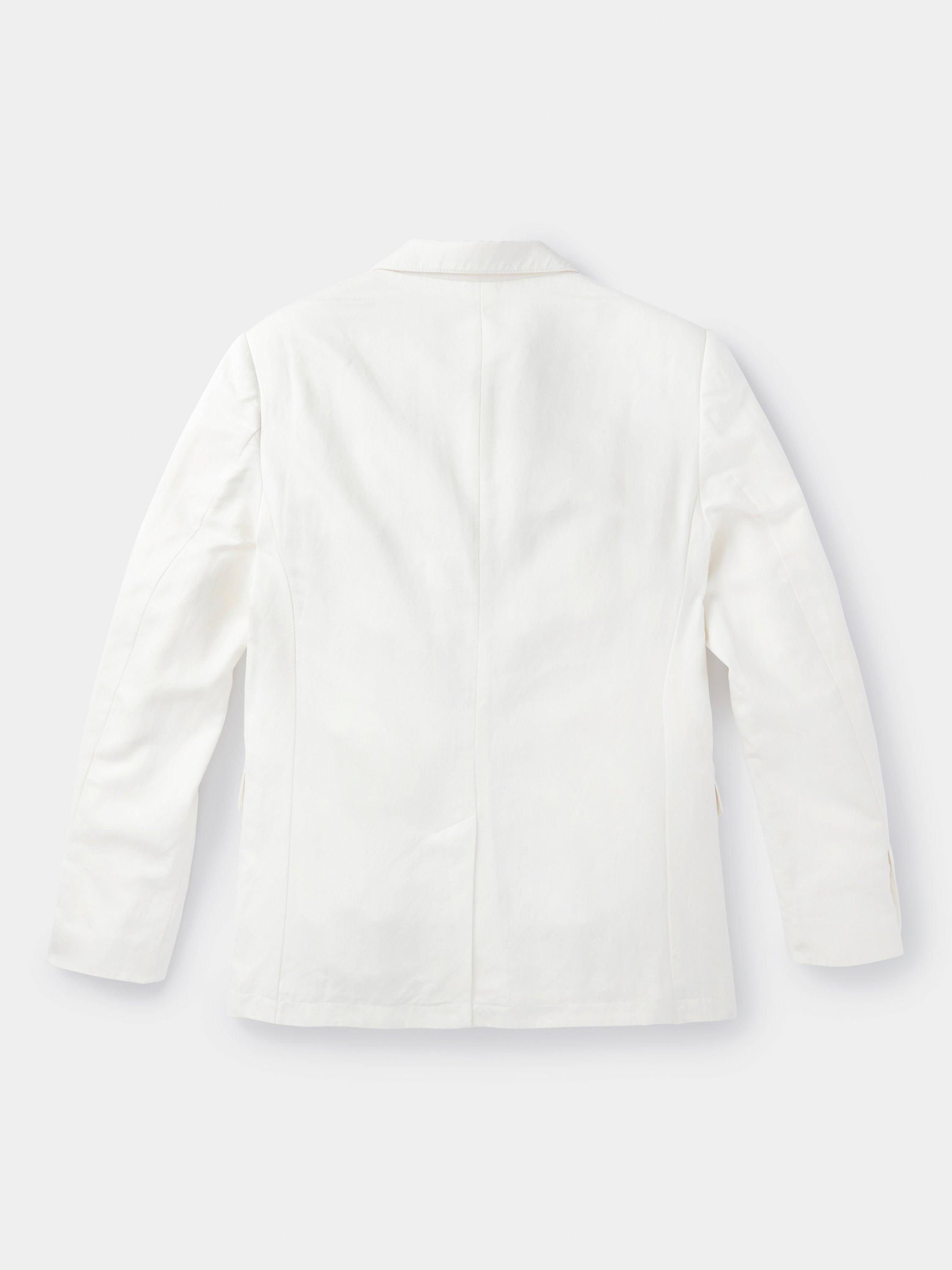 Product image 7 of 7, which shows Aubin Pasmore Tailored Fit Linen Blend Suit Jacket, Vintage White, 40