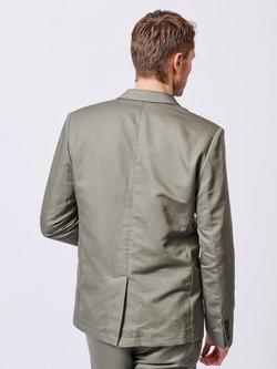 Aubin Pasmore Tailored Fit Linen Blend Suit Jacket - view 2, Khaki