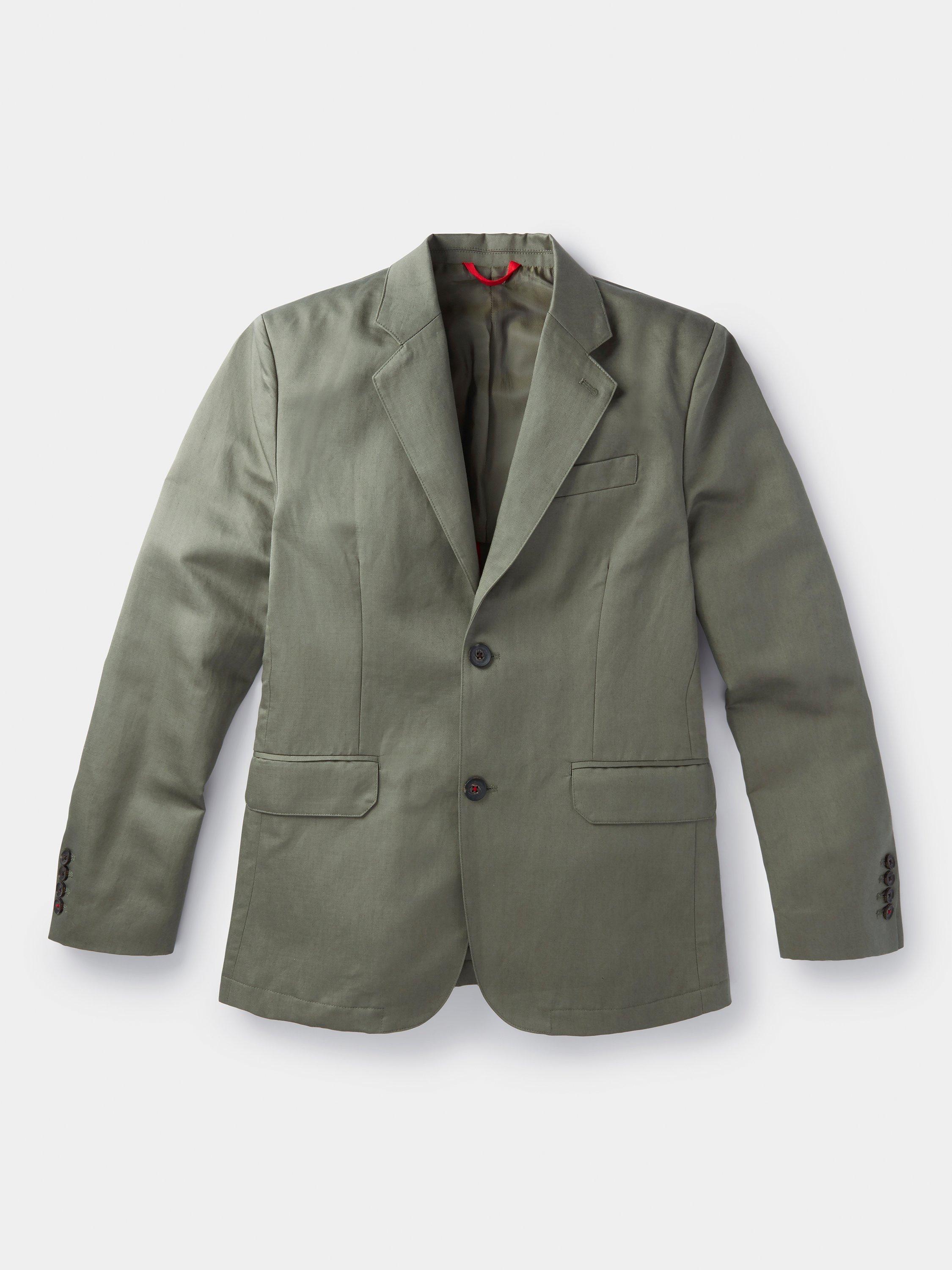 Product image 6 of 7, which shows Aubin Pasmore Tailored Fit Linen Blend Suit Jacket, Khaki, 38
