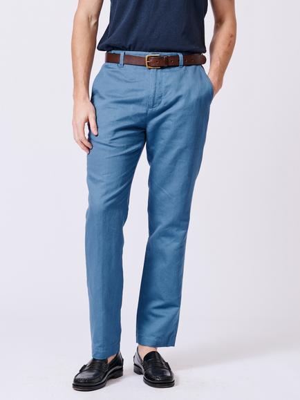 Aubin Pasmore Tailored Fit Linen Blend Suit Trousers, Blue