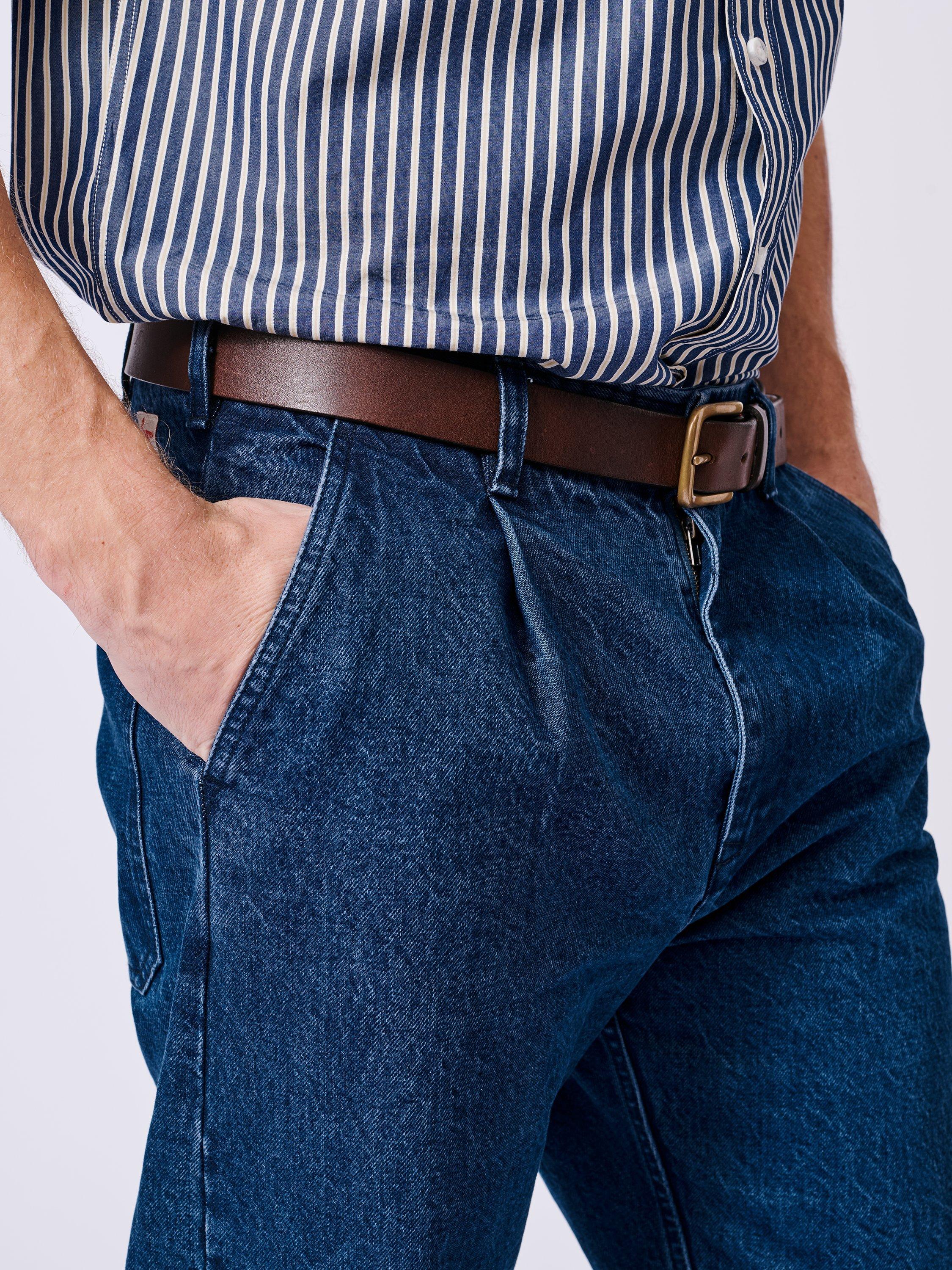 Product image 4 of 6, which shows Aubin Cleverton Selvedge Denim Trousers, Indigo, 30R