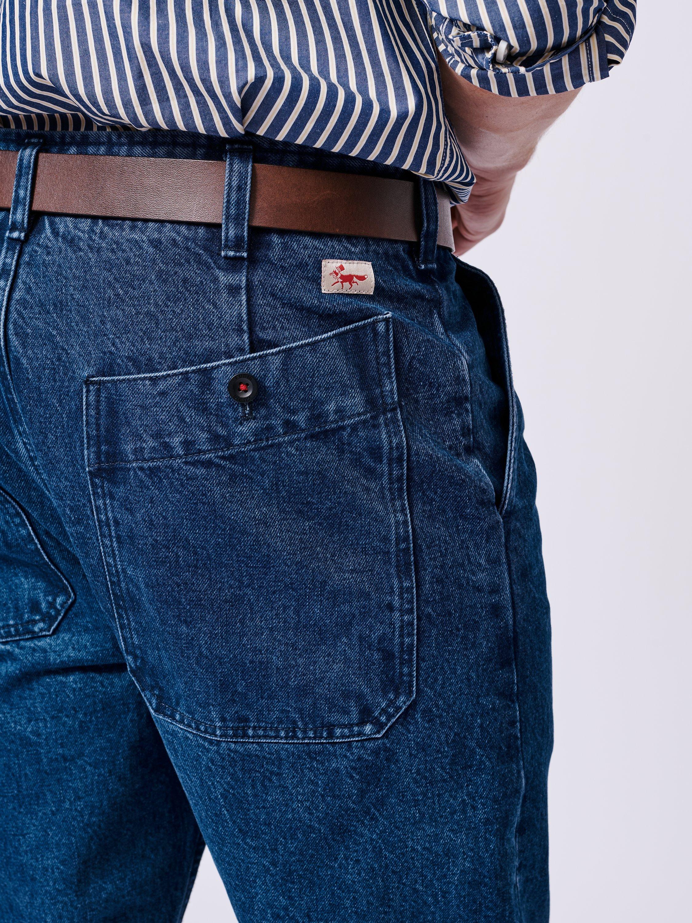 Product image 5 of 6, which shows Aubin Cleverton Selvedge Denim Trousers, Indigo, 30R