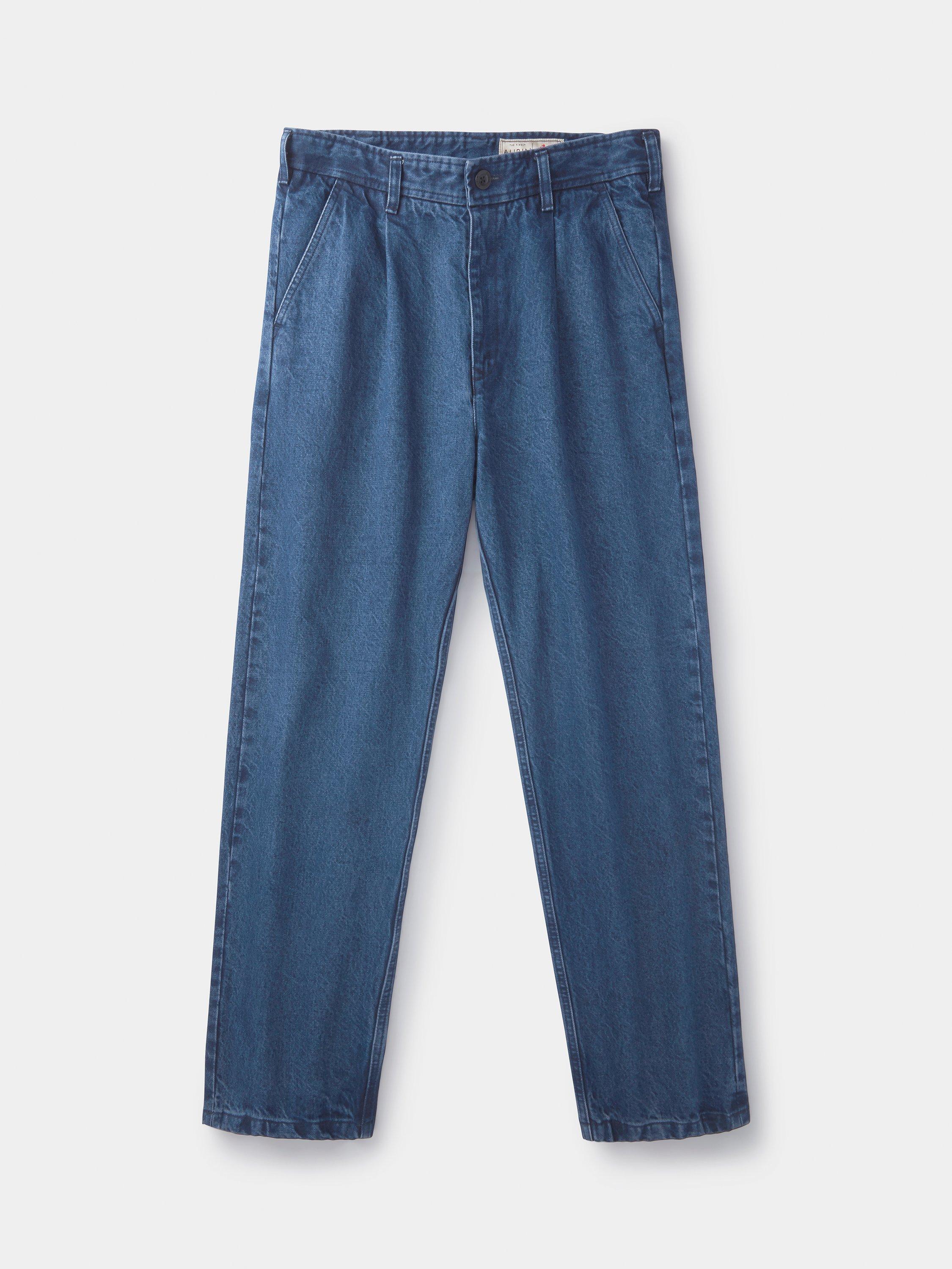 Product image 6 of 6, which shows Aubin Cleverton Selvedge Denim Trousers, Indigo, 30R