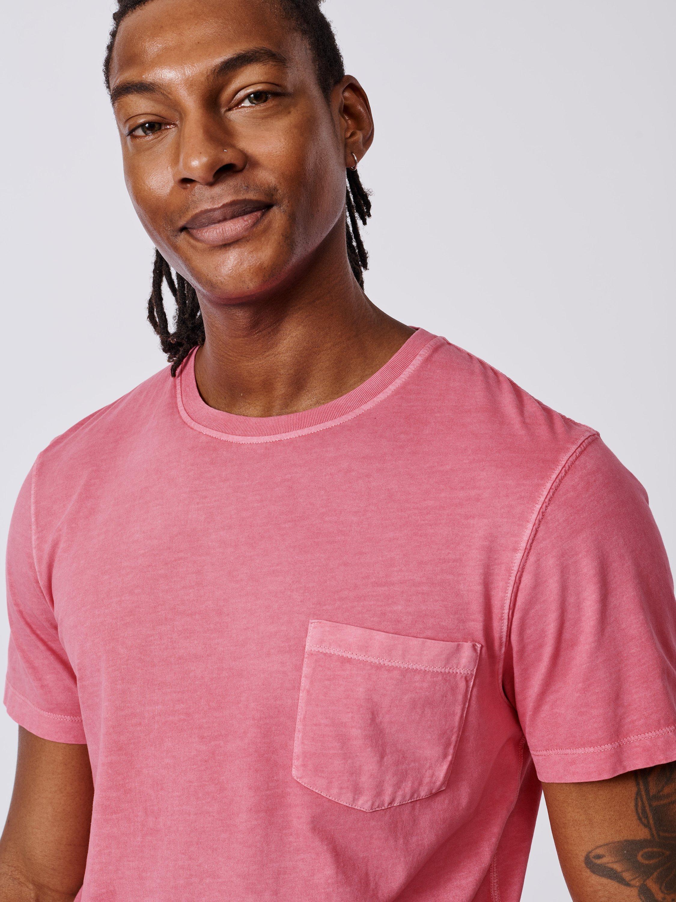 Product image 4 of 5, which shows Aubin Hareby Organic Cotton Regular Fit Short Sleeve T-Shirt, Pink, S