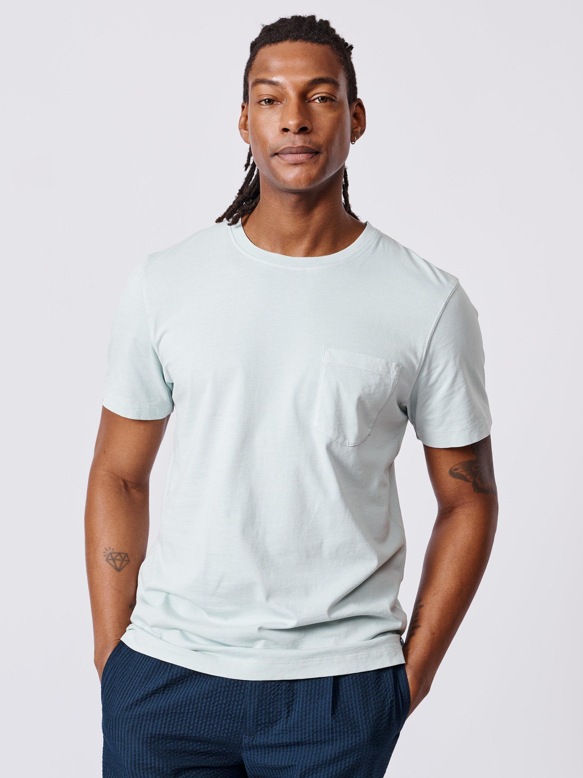 Product image 1 of 1, which shows Aubin Hareby Organic Cotton Regular Fit Short Sleeve T-Shirt, Mint, M