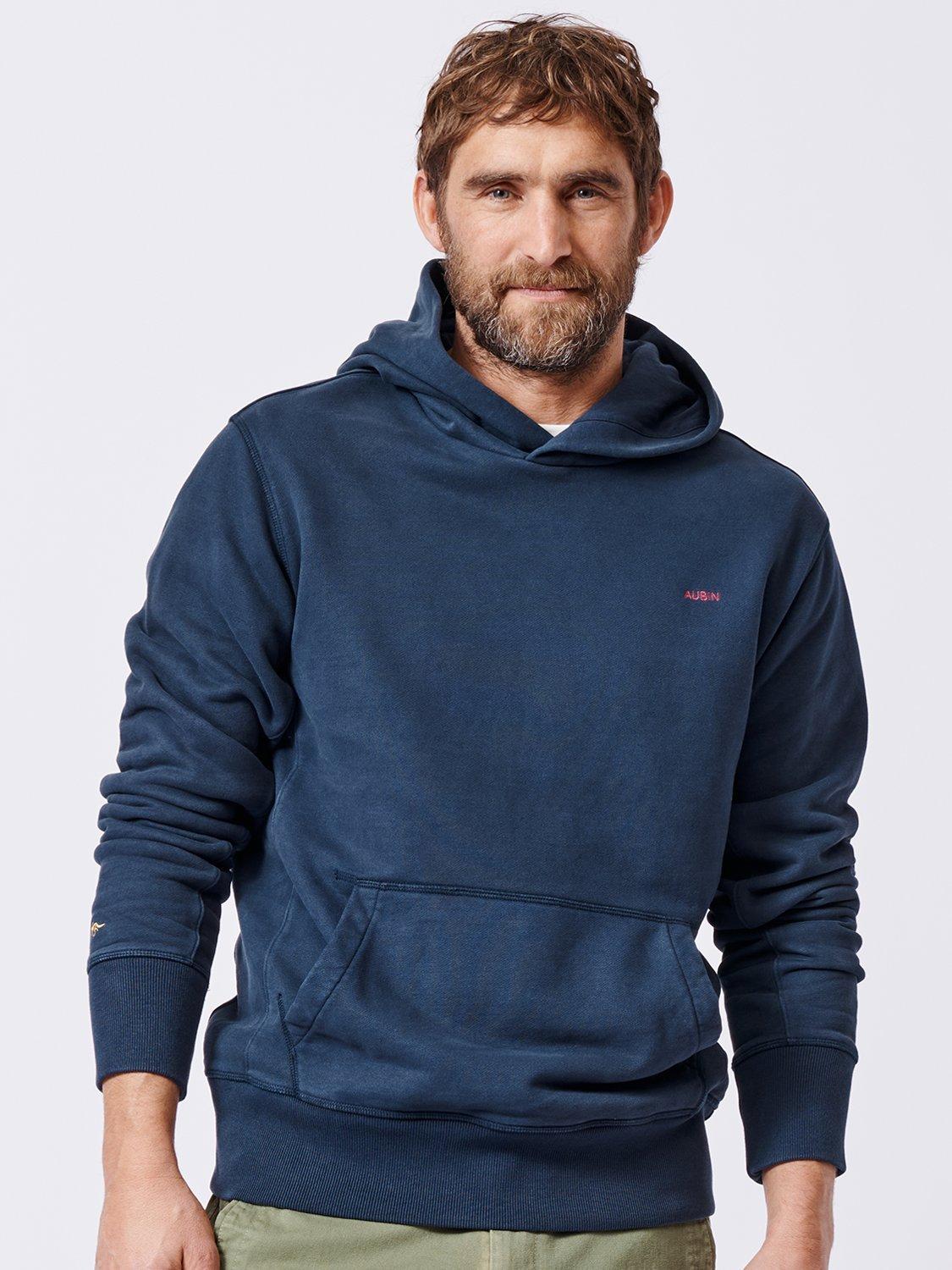 Product image 1 of 6, which shows Aubin Coe Cotton Hoodie, Navy, S