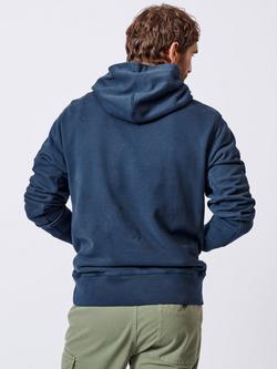 Aubin Coe Cotton Hoodie, Navy - view 2, Navy