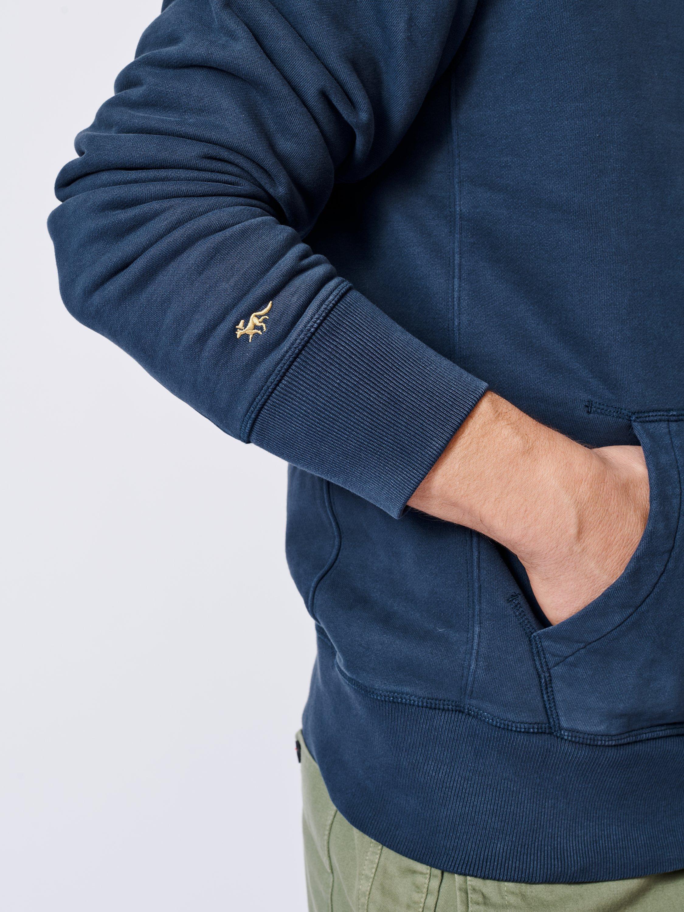 Product image 5 of 6, which shows Aubin Coe Cotton Hoodie, Navy, S