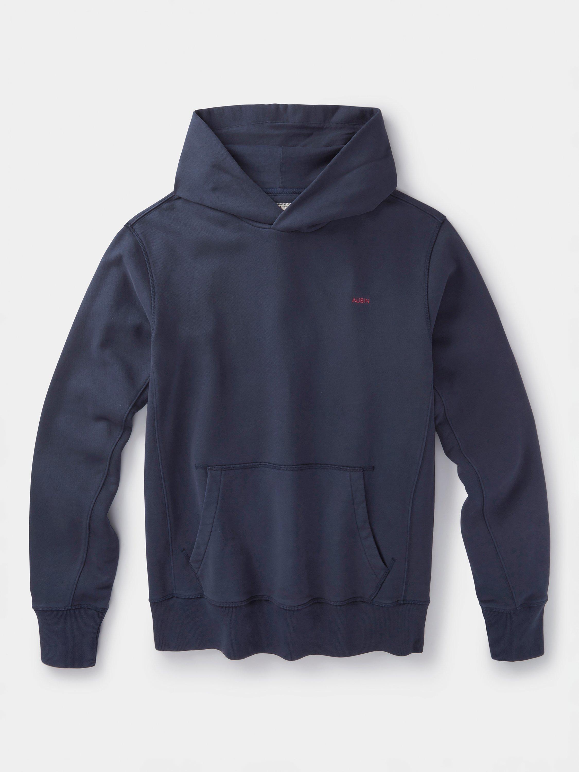 Product image 6 of 6, which shows Aubin Coe Cotton Hoodie, Navy, S