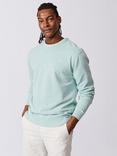 Aubin Vestry Crew Neck Cotton Sweatshirt, Mint