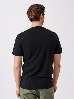 Aubin Organic Cotton Regular Fit Short Sleeve Logo T-Shirt - view 2, Black