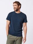 Aubin Organic Cotton Regular Fit Short Sleeve Logo T-Shirt, Navy
