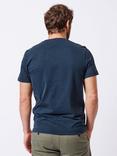 Aubin Organic Cotton Regular Fit Short Sleeve Logo T-Shirt, Navy