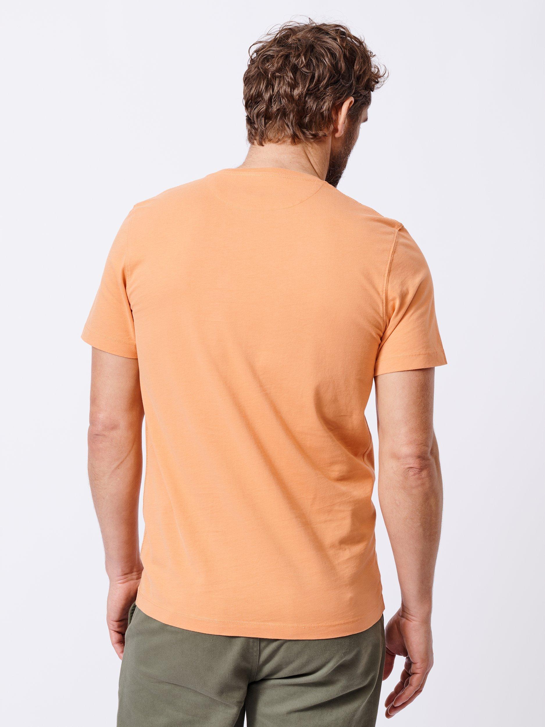 Product image 2 of 6, which shows Aubin Organic Cotton Regular Fit Short Sleeve Logo T-Shirt, Orange, S