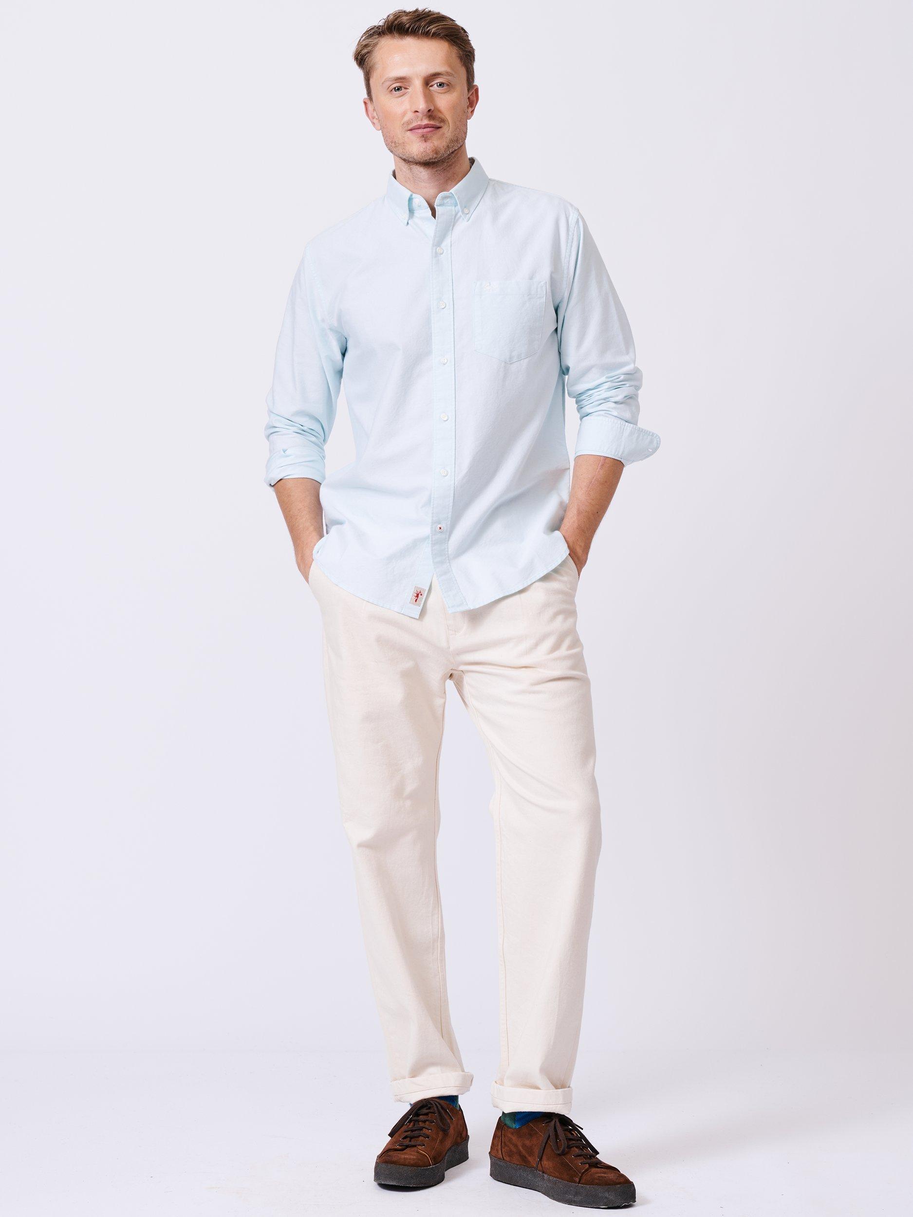 Product image 3 of 7, which shows Aubin Aldridge Oxford Cotton Button Down Shirt, Mint, S