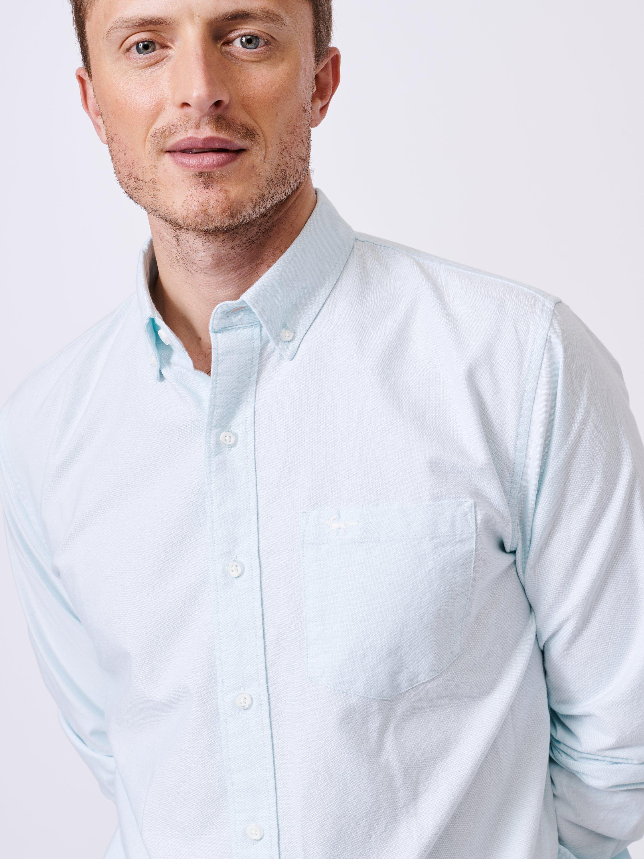 Product image 4 of 7, which shows Aubin Aldridge Oxford Cotton Button Down Shirt, Mint, S