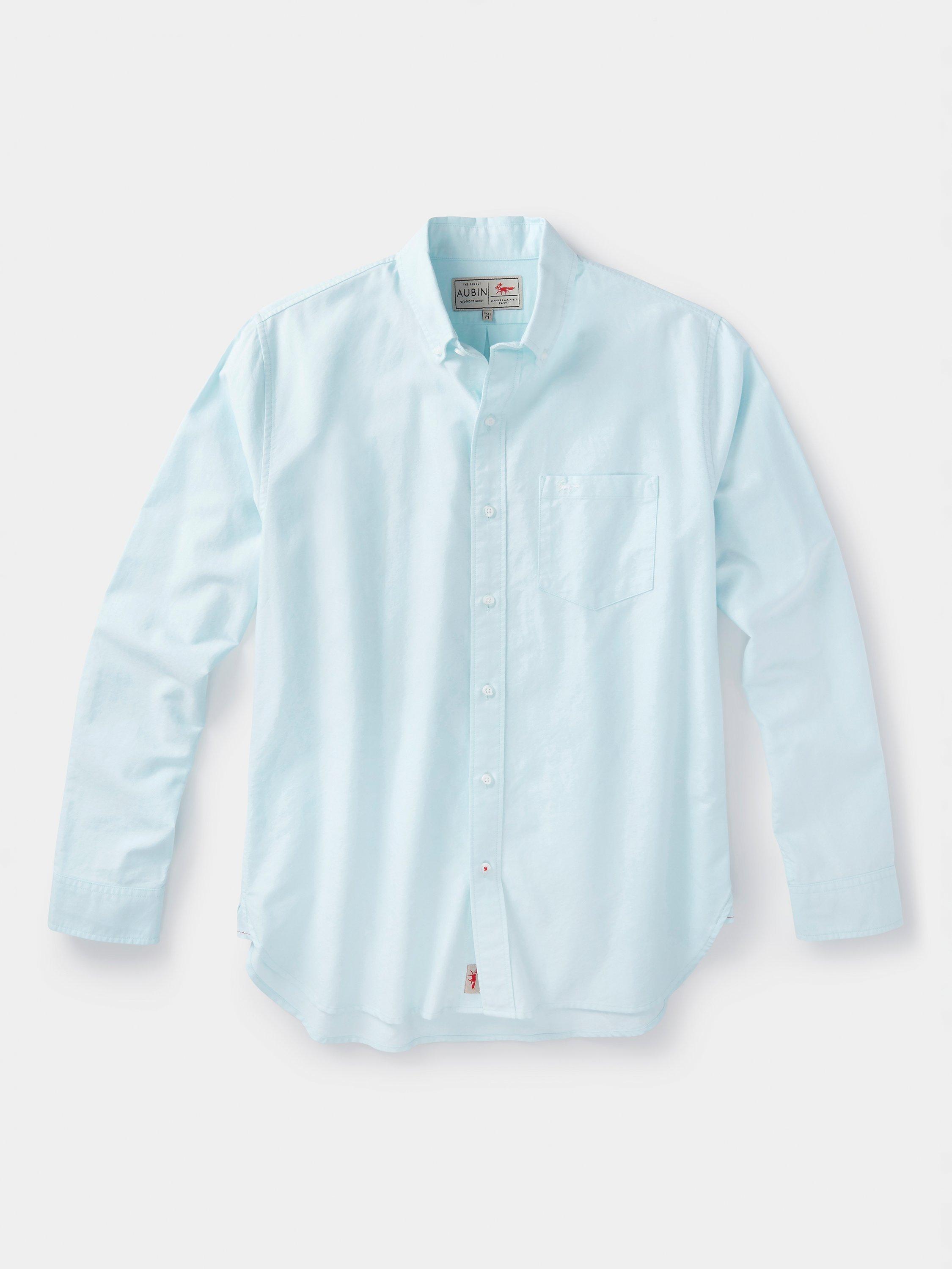 Product image 7 of 7, which shows Aubin Aldridge Oxford Cotton Button Down Shirt, Mint, S