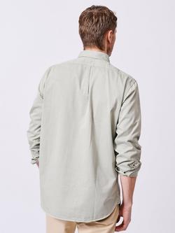 Aubin Hessle Garment Dyed Cotton Shirt - view 2, Washed Khaki