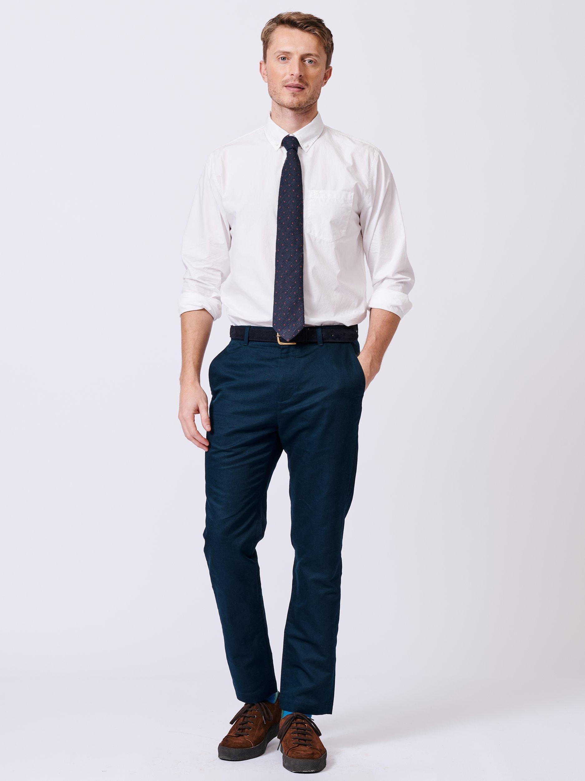 Product image 3 of 5, which shows Aubin Radstone Cotton Regular Fit Shirt, White, S