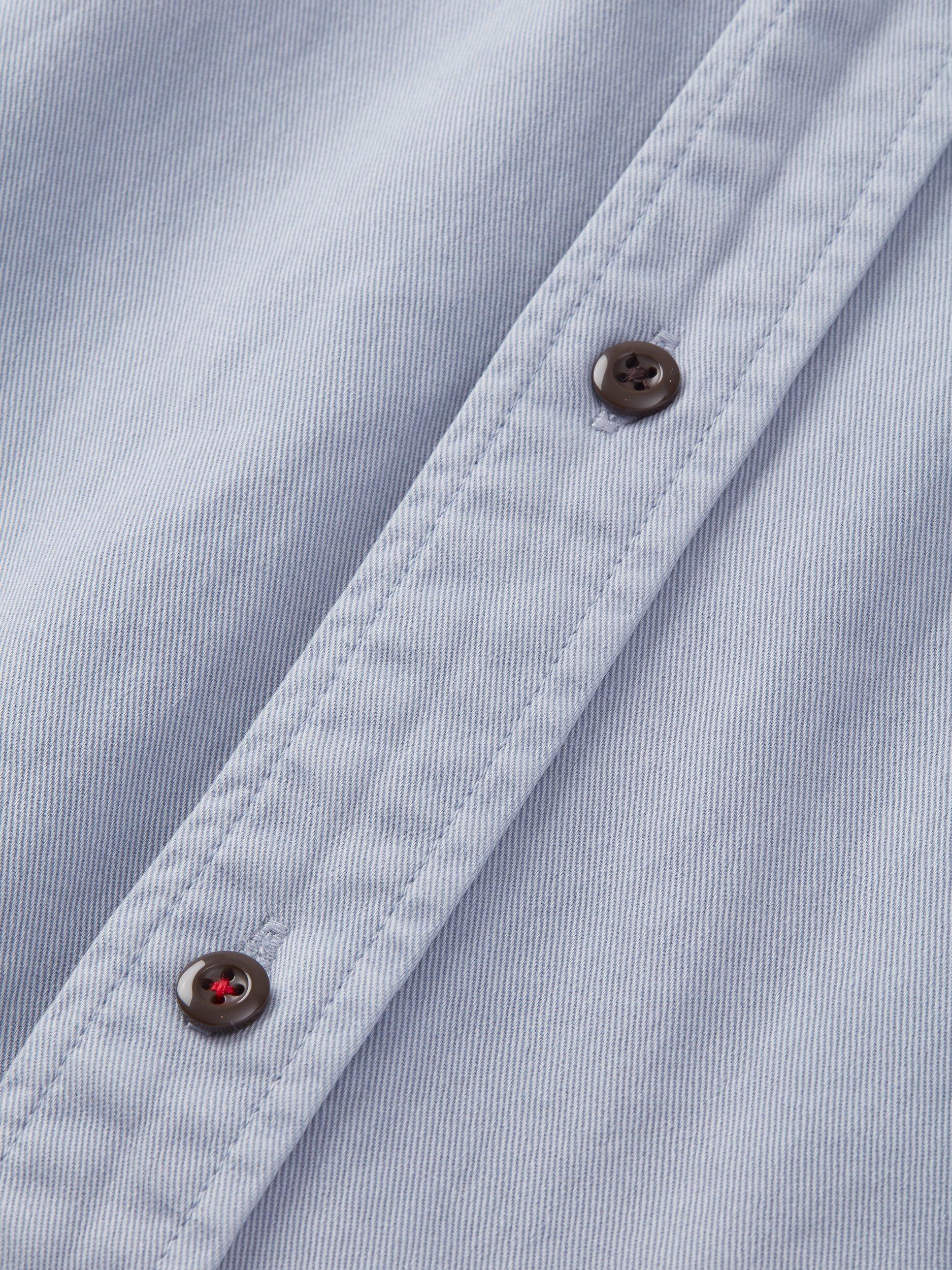 Product image 5 of 6, which shows Aubin Rigsby Washed Cotton Shirt, Vintage Blue, S