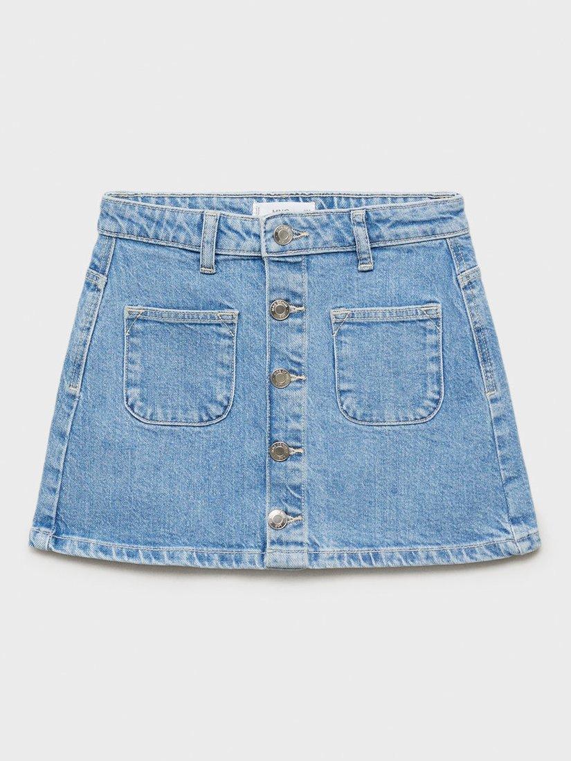 Mango Kids' Lily Denim Skirt, Blue