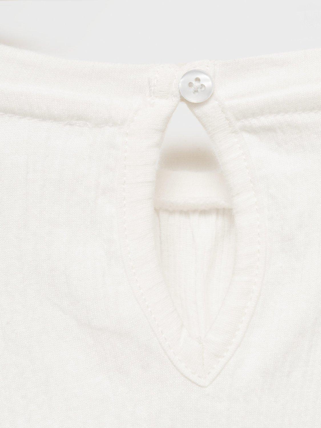 Product image 5 of 8, which shows Mango Kids' Blanqui Cotton Top, Natural White, 13-14 years