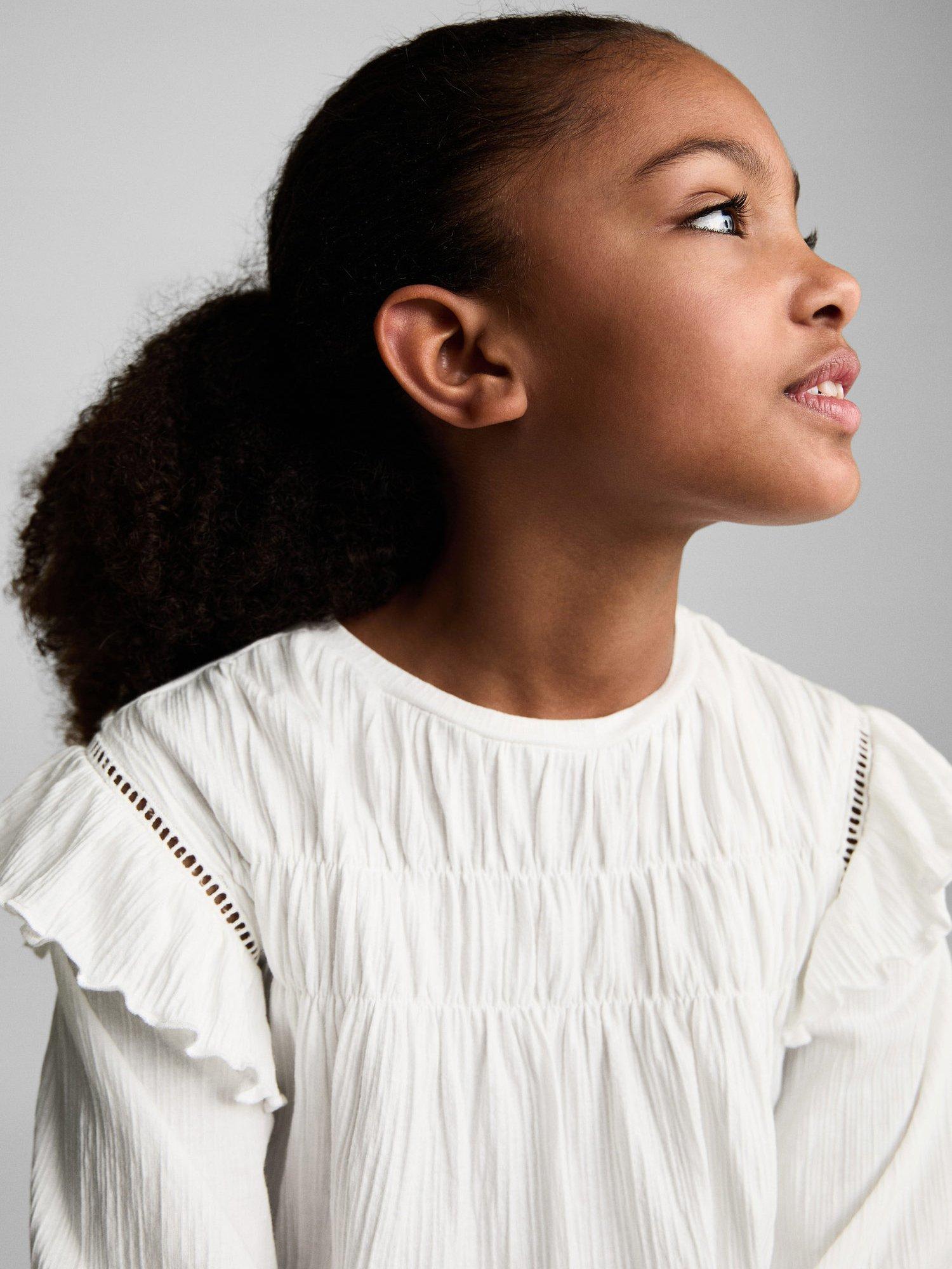Product image 6 of 8, which shows Mango Kids' Blanqui Cotton Top, Natural White, 13-14 years