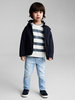 Mango Kids' Kodak Stripe Sweatshirt, Medium Blue - view 2, Medium Blue