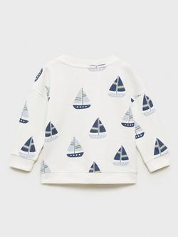 Mango Kids' Sailing Boats Sweatshirt, Natural White - view 2, Natural White