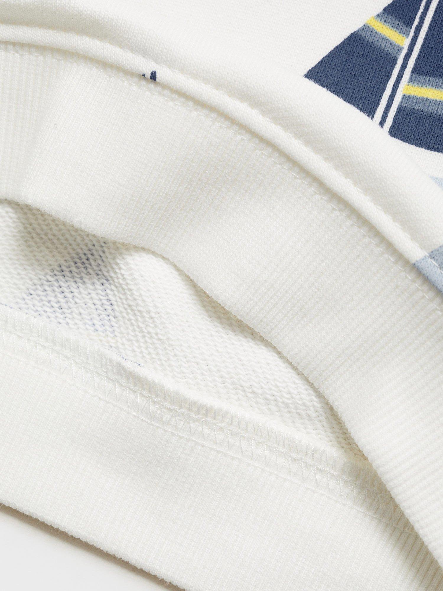 Product image 3 of 4, which shows Mango Kids' Sailing Boats Sweatshirt, Natural White, 9-12 months