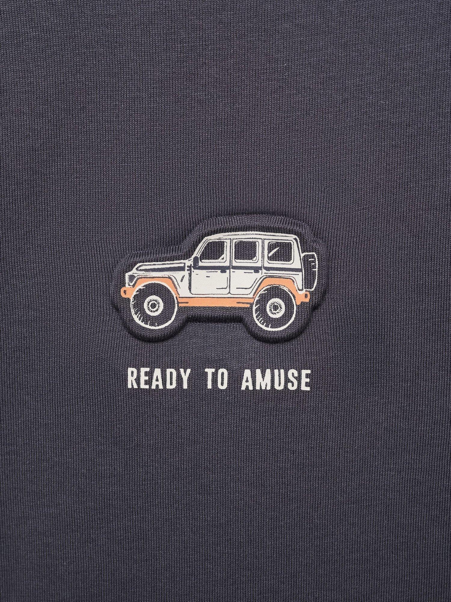 Product image 4 of 4, which shows Mango Kids' Jeep Long Sleeve T-Shirt, Dark Grey, 13-14 years
