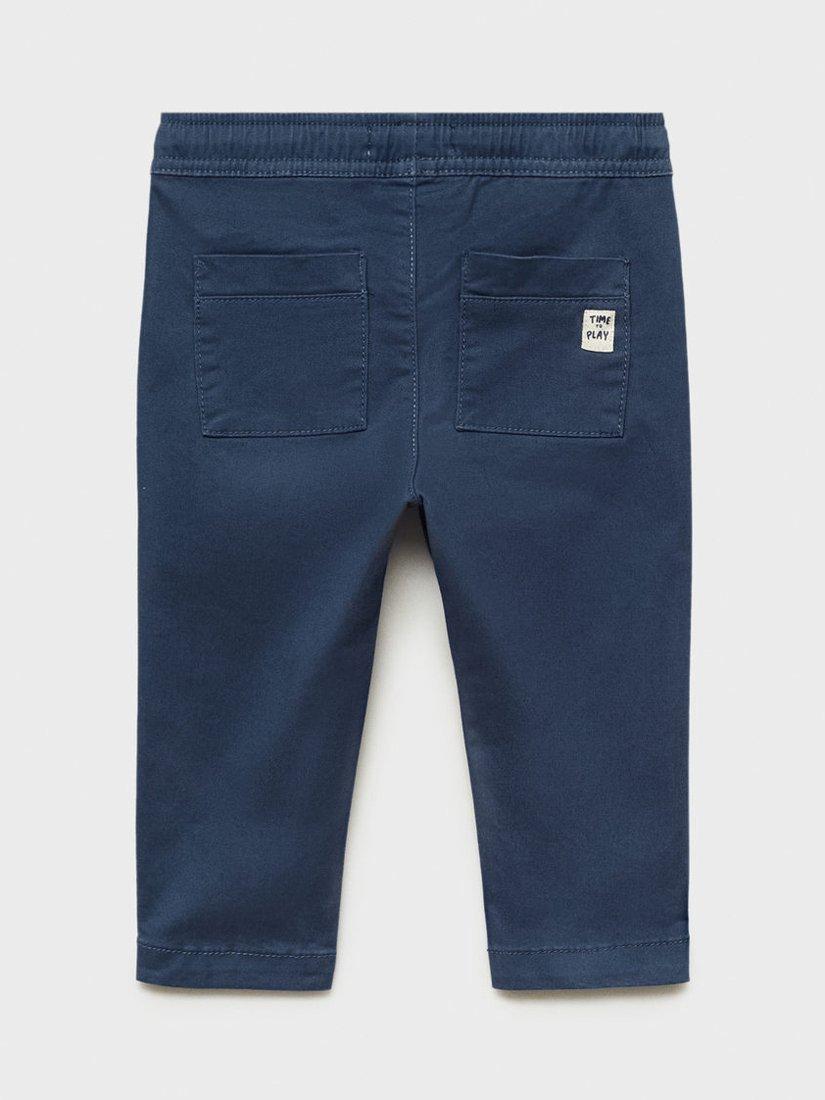 Product image 3 of 5, which shows Mango Kids' Cord Trousers, Medium Blue, 18-24 months
