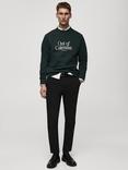 Mango Bologna Straight Leg Trousers, Black