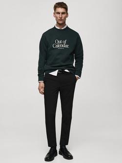 Mango Bologna Straight Leg Trousers - view 2, Black