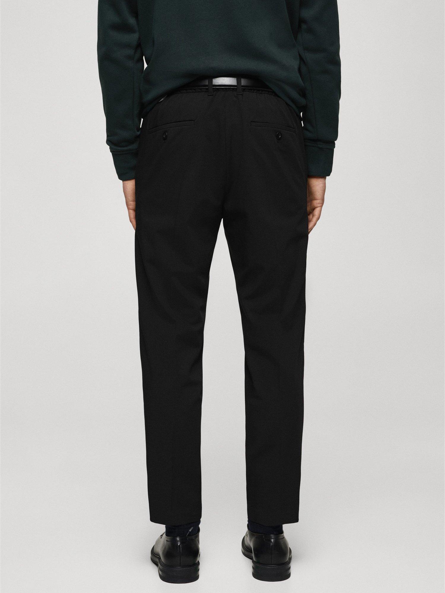 Product image 4 of 8, which shows Mango Bologna Straight Leg Trousers, Black, 30