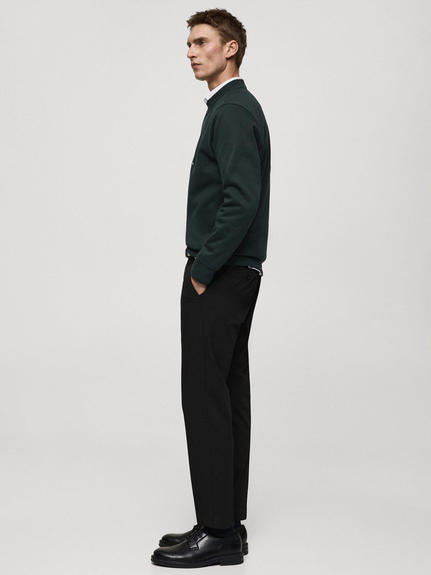Product image 7 of 8, which shows Mango Bologna Straight Leg Trousers, Black, 30