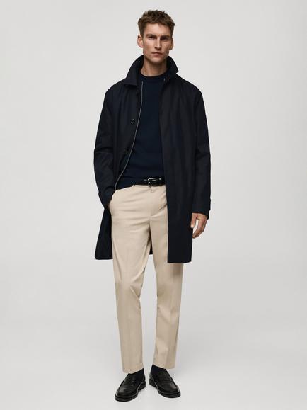 Mango Bologna Straight Leg Trousers - view 2, Light Beige