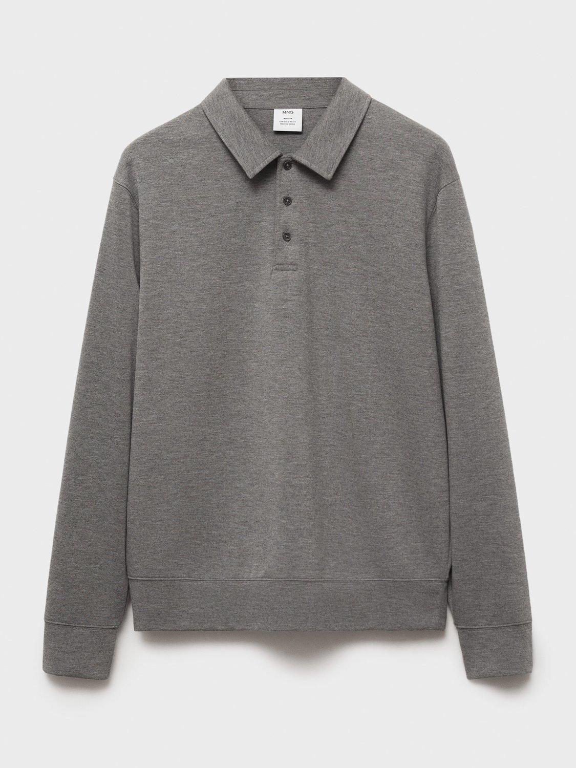 Product image 3 of 8, which shows Mango Marc Polo Neck Sweatshirt, Charcoal, XXL